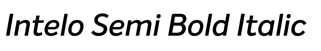 Intelo Semi Bold Italic